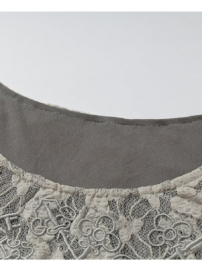 Lace Embroidered Knit Sweater【s0000019159】