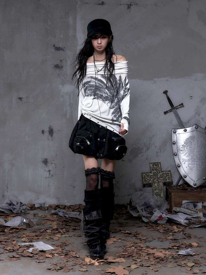 Workwear Flower Bud Skirt【s0000014463】