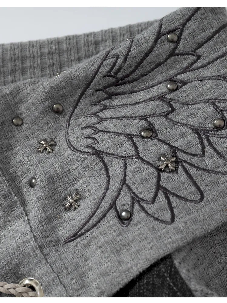 Rhinestone Off-Shoulder Long-Sleeve T-Shirt【s0000014118】