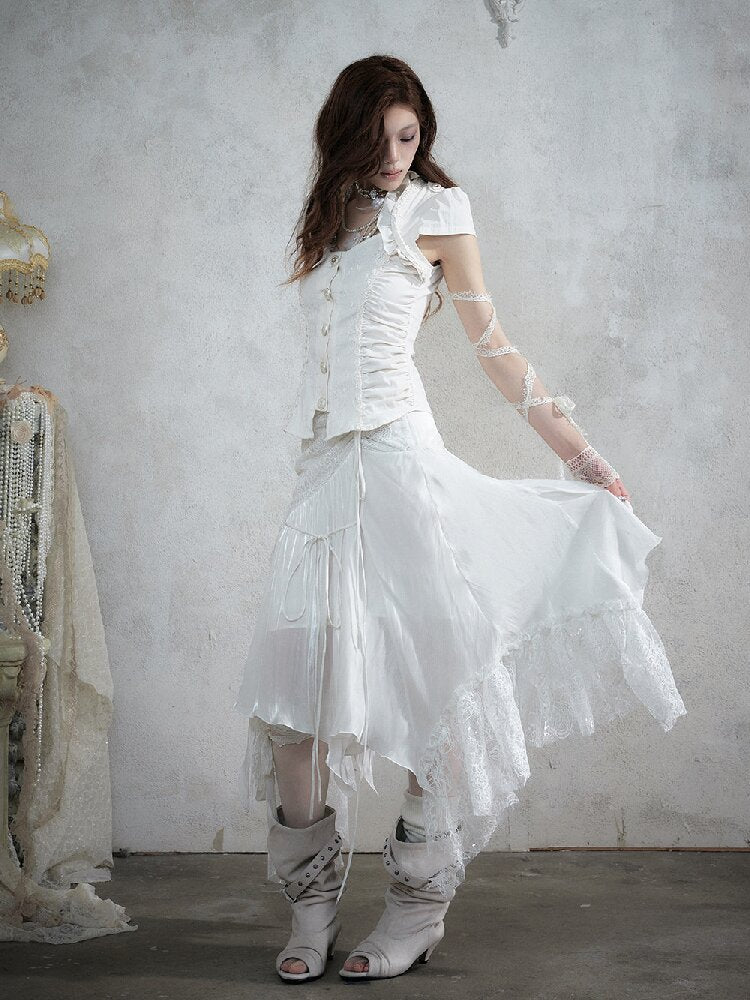 Dreamy Heiress Lace Chiffon Dress【s0000017984】