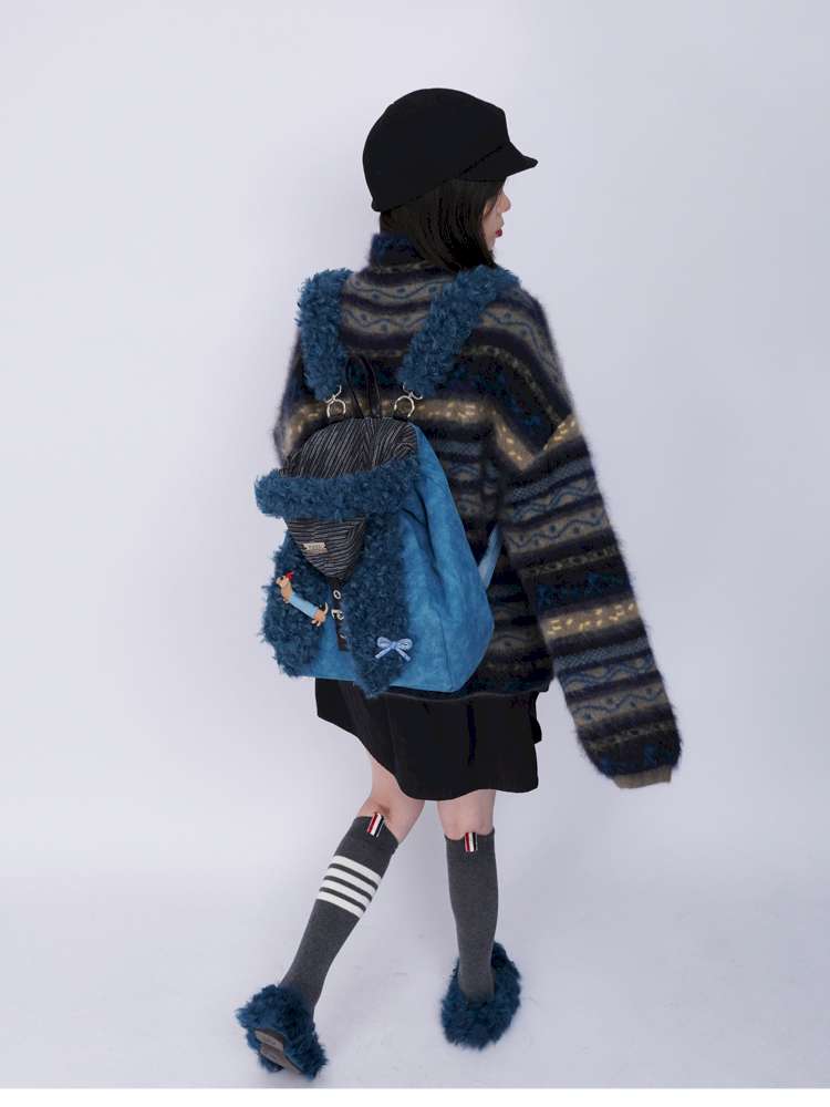 Rabbit Ears Cute Fur Crossbody School Bag【s0000014619】