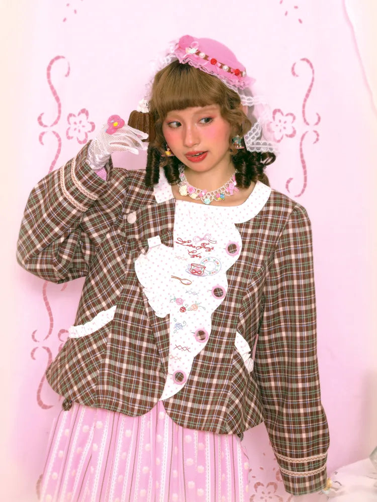 Patchwork Embroidered Tea Break Blazer【s0000014160】