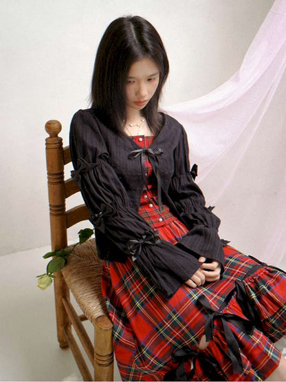 Patchwork Print Fitted Long-Sleeve Shirt【s0000014523】