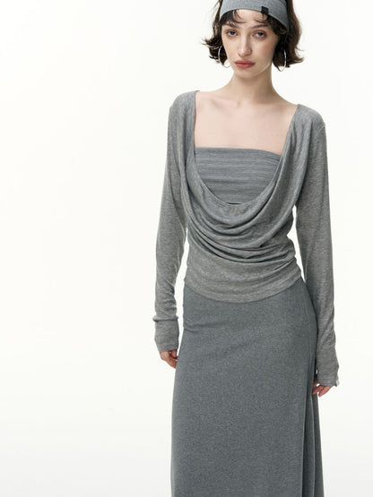 Tencel Lycra swing collar bottoming shirt【s0000013743】