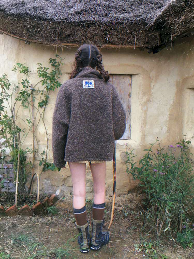 Brown Woolen Loose Button Coat【s0000014896】