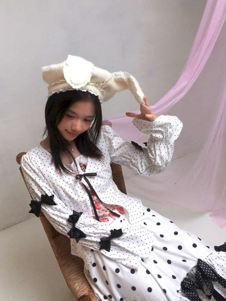 Rabbit-Eared Bendable Lace Beret【s0000014524】