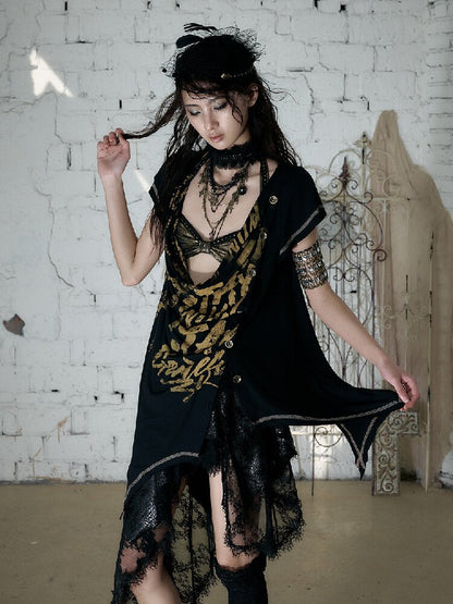 Punk Metallic Bikini Short T-Shirt【s0000016978】