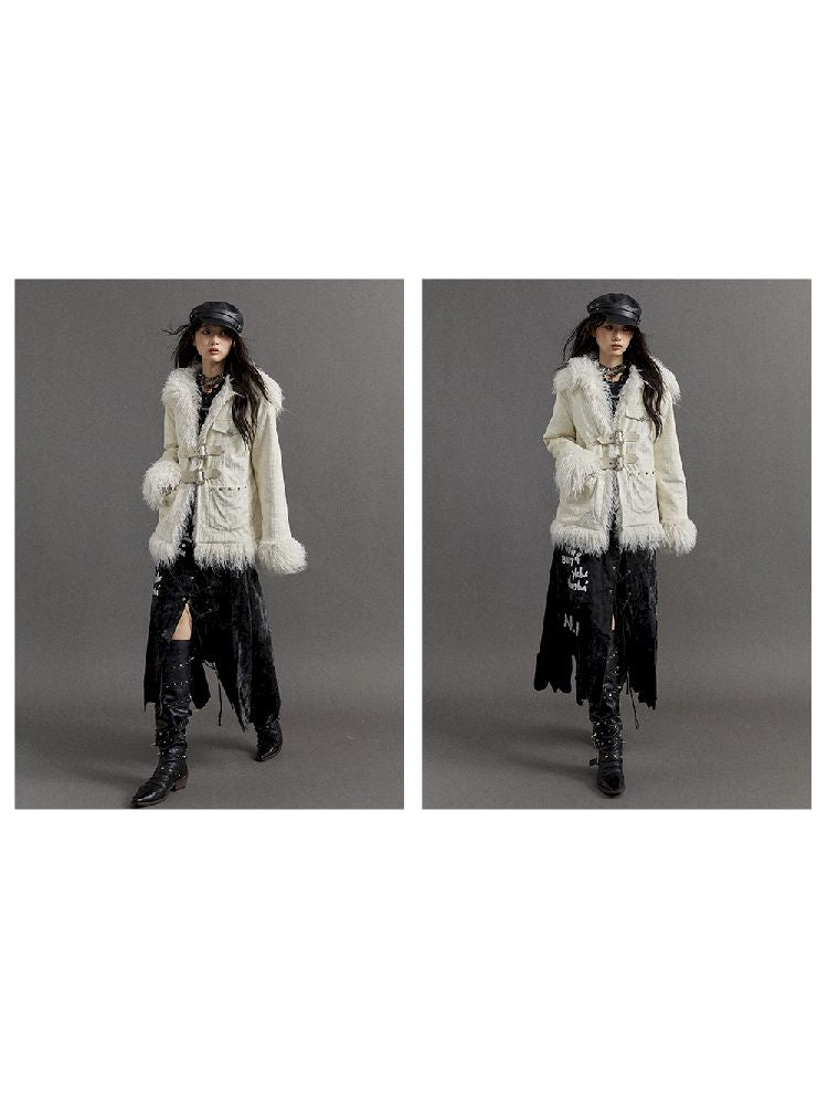 Loose Long Thickened Plush Coat Fur【s0000010321】