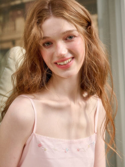 Pink Cotton Embroidered Shirt Dress【s0000015620】