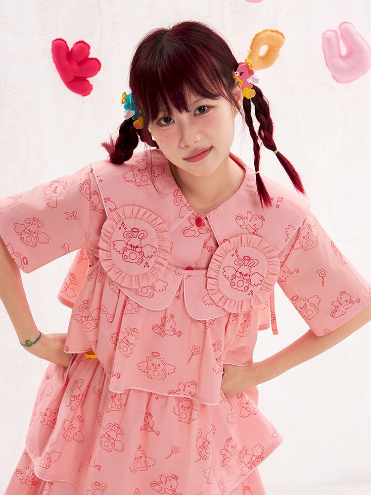 Animal Angel Pink Cake Halter Dress【s0000013192】