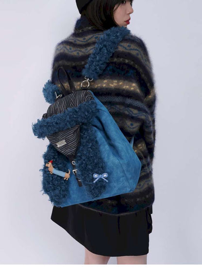 Rabbit Ears Cute Fur Crossbody School Bag【s0000014619】