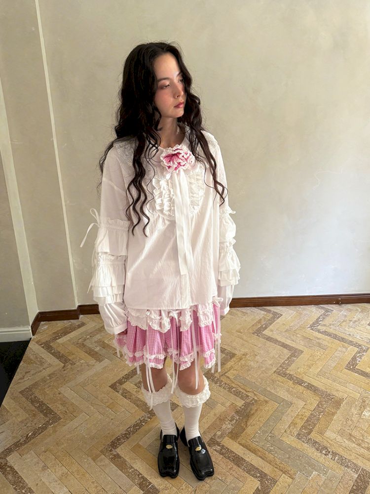 Double-layer bow-tie short skirt【s0000012764】