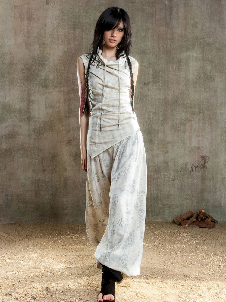 Irregular Pleated Multi-Wear Vest【s0000012658】