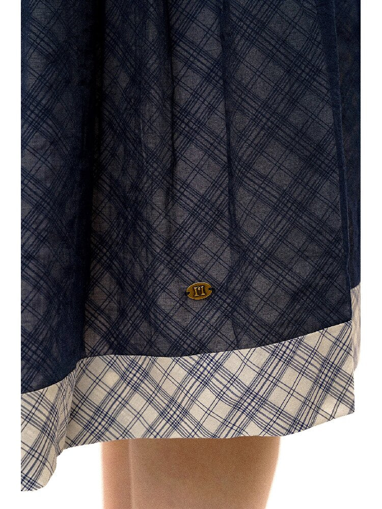 Thin Plaid Bow Spliced Skirt【s0000016087】