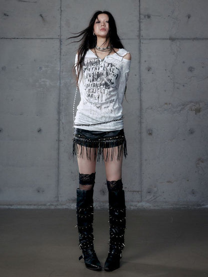 Backless Hooded Long Sleeve Bottom Top【s0000013469】