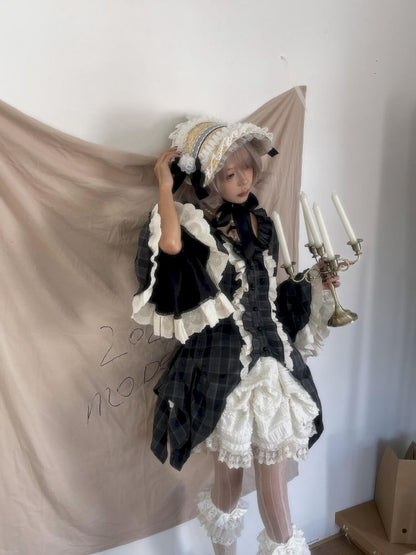 레이스 ji 슬리브 도베 테일 불규칙한 셔츠 [S0000011340]