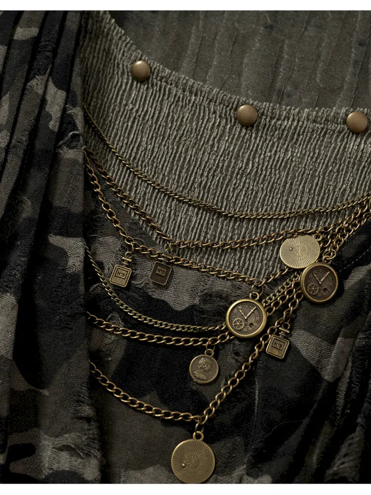 Off-Shoulder Long Sleeve Blouse【s0000014121】