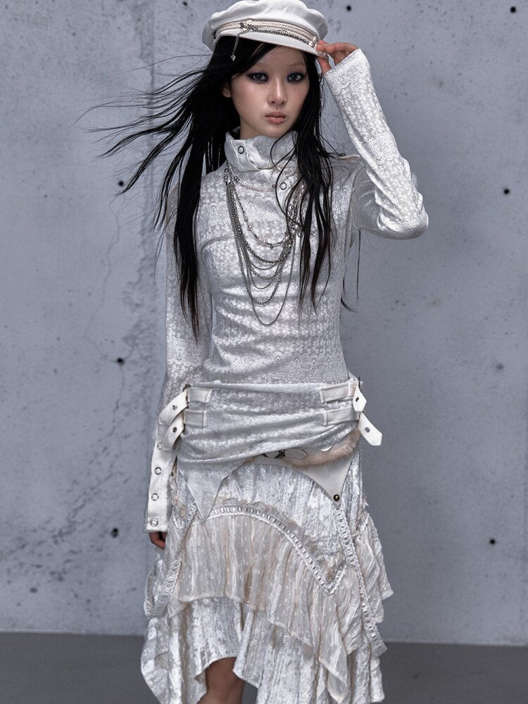 High Neck Jacquard Knit Base Top【s0000015550】