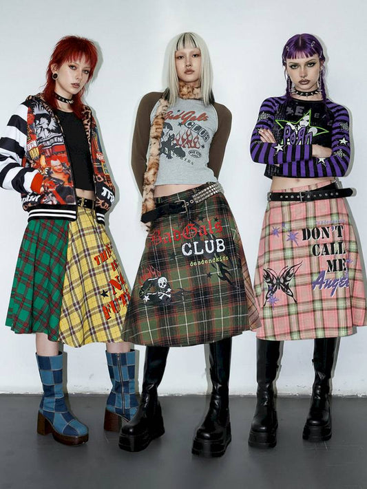 Vintage layered butt curtain skirt【s0000014378】