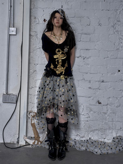 Puffy Tulle Two-Way Strapless Half-Skirt【s0000012792】