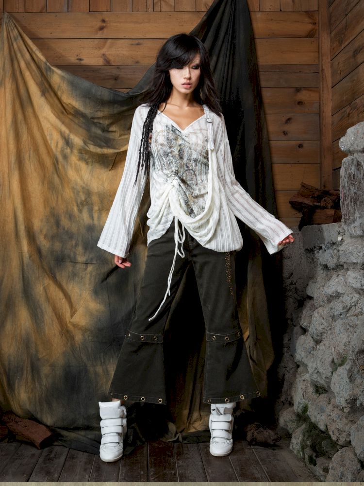 Slim-Fit Printed Long-Sleeve T-Shirt【s0000013899】