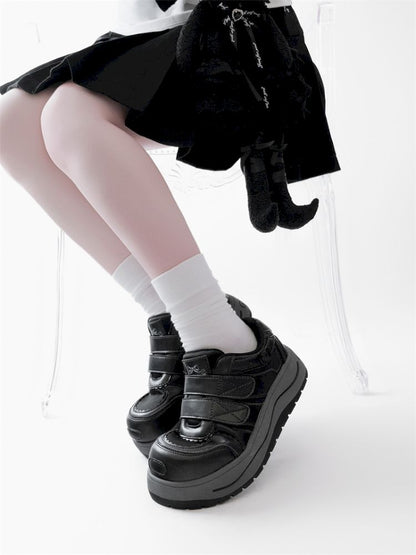 Lace-up thick-soled sneakers【s0000012963】