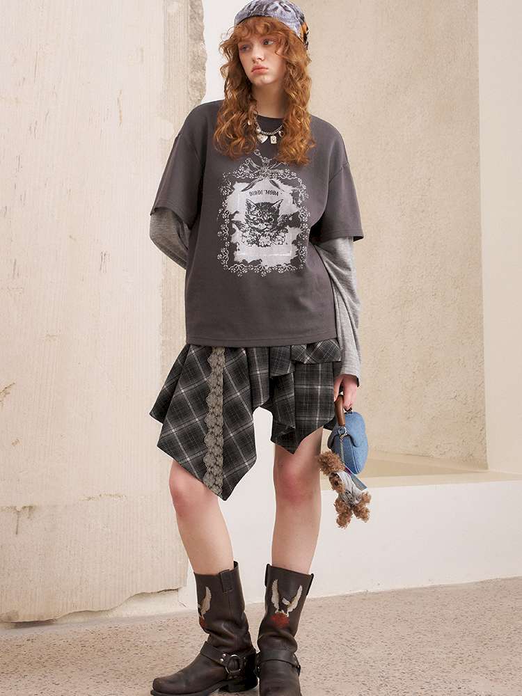 Puppy Kissing Bear Sweater Skirt【s0000015068】