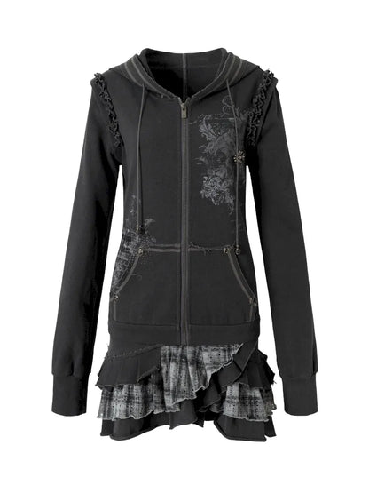 Detachable Hooded Sweatshirt Dress【s0000013943】