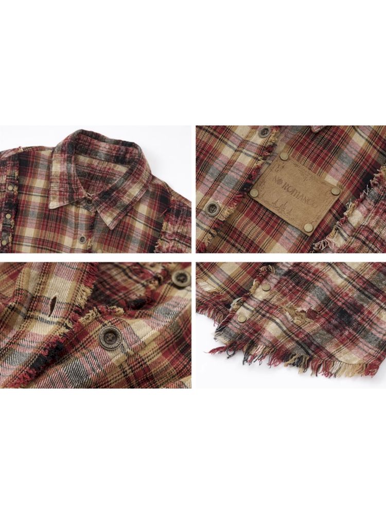 OLD Washed Color Collision Plaid Shirt [S0000009754]