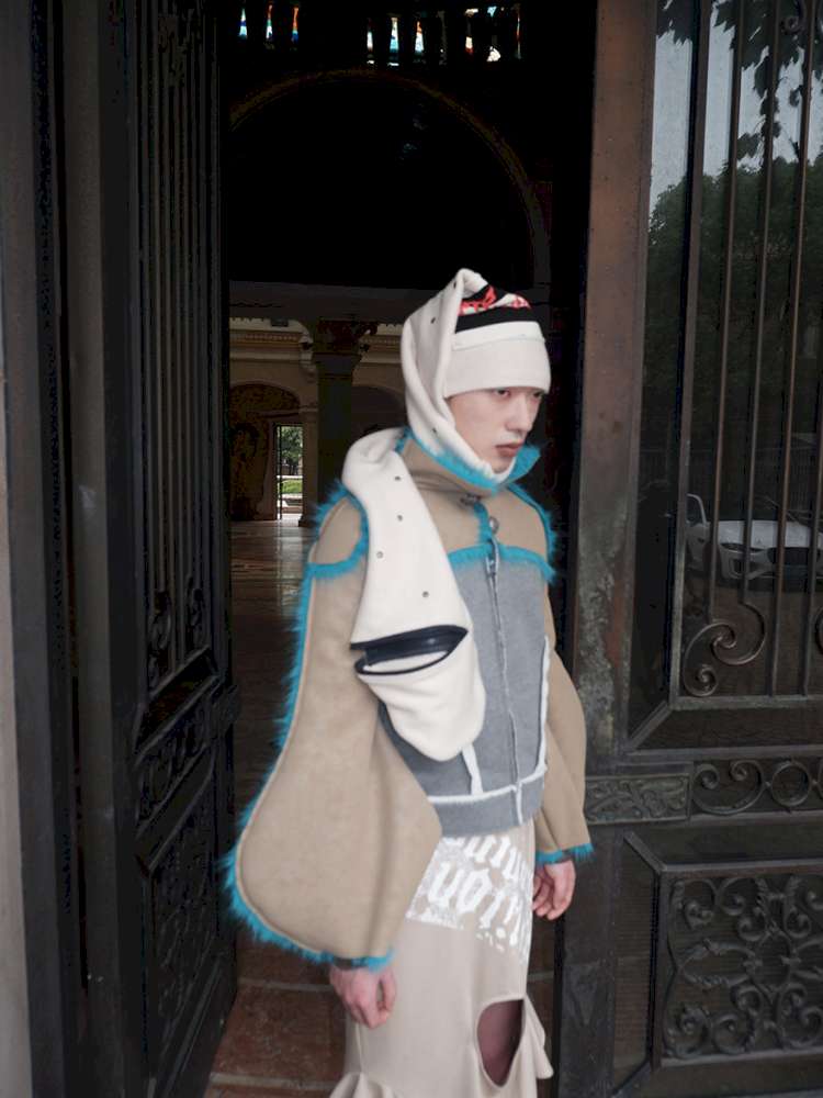 Fur Paneled Polar Fleece Coat【s0000015148】