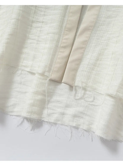 Leather Detachable Long-Sleeved Shirt【s0000014119】