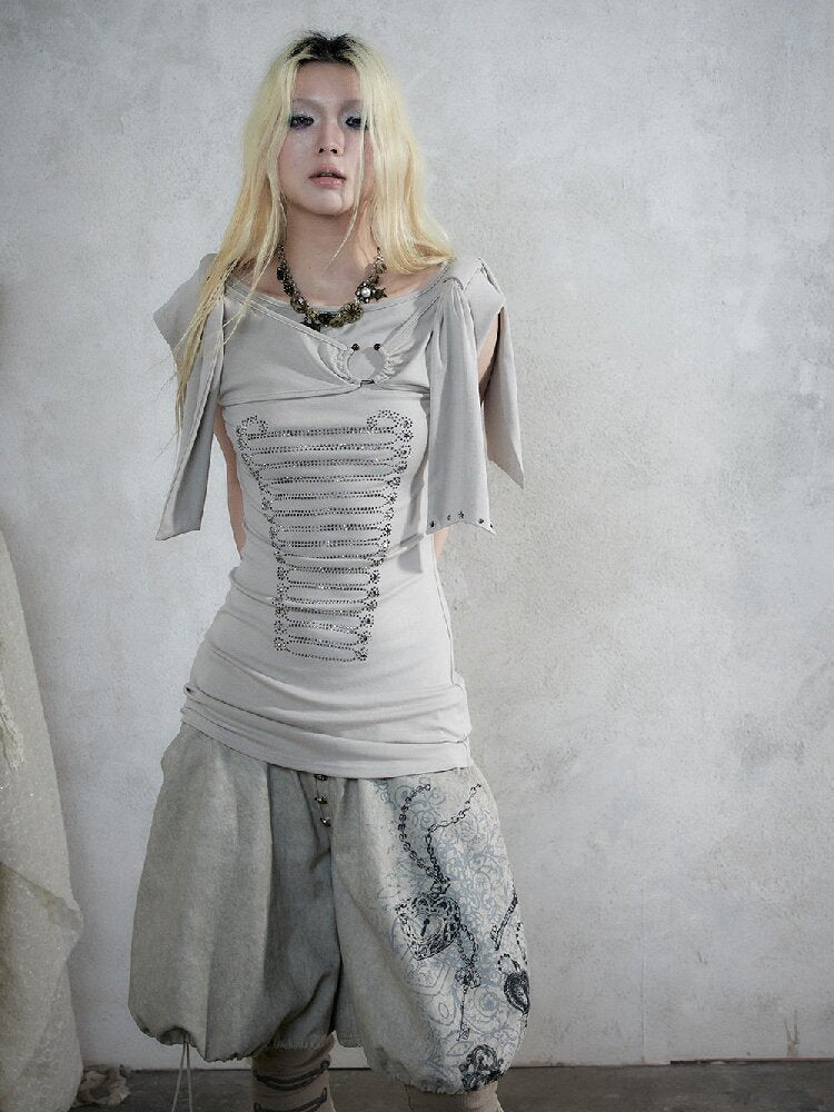 Vintage Court Knightly T-Shirt Dress【s0000017863】