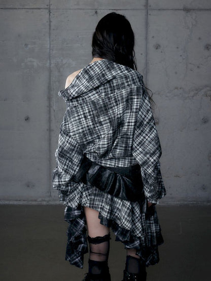 Back leather long sleeve sweater jacket【s0000013477】