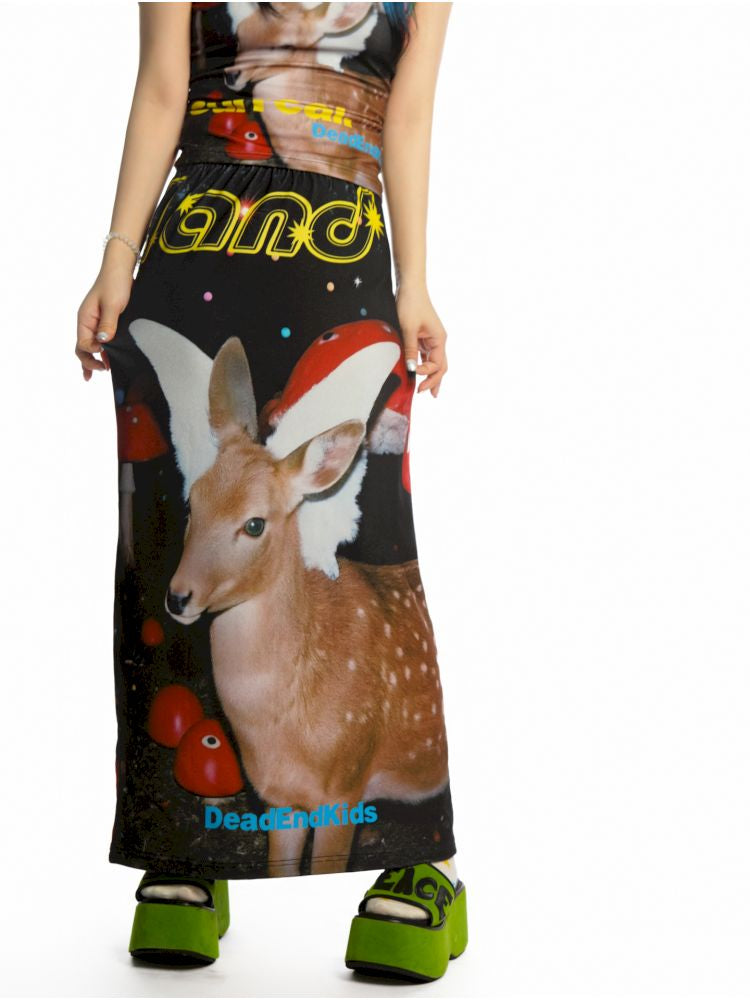 Y2K Stretch Casual Halter Long Skirt【s0000013521】