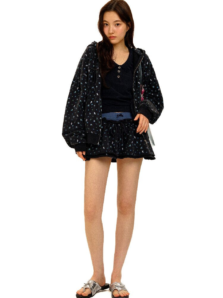 Hand Painted Floral Hoodie Set【s0000017921】