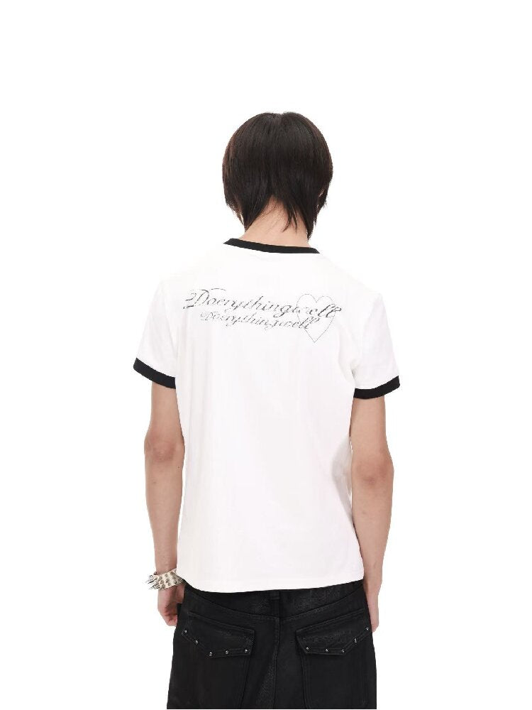 Contrast Patchwork Crew T-Shirt【s0000018214】