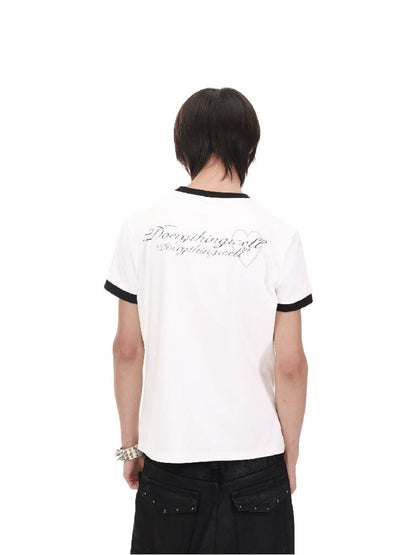 Contrast Patchwork Crew T-Shirt【s0000018214】