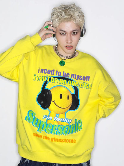 American Casual Street Smiley Loose Pullover [S0000010265]