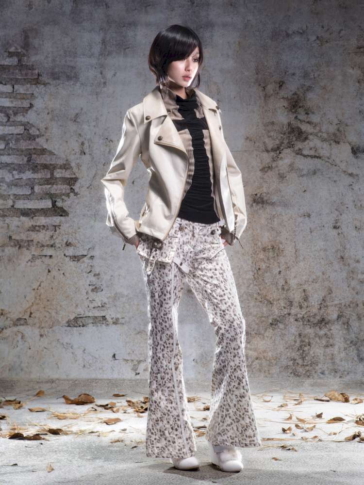 Fur Collar Stylish Slim-Fit Leather Jacket【s0000014481】