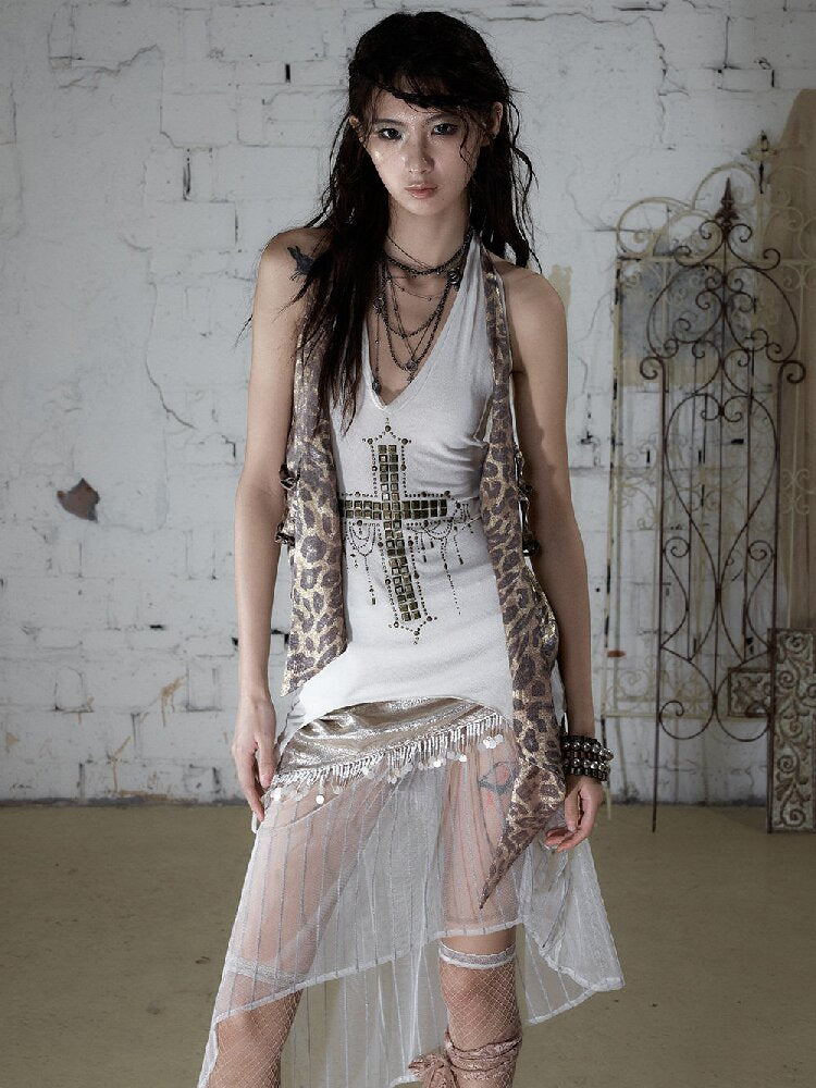 Vintage Punk Two-Piece Long Tank Top【s0000017243】