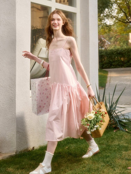 Pink Cotton Embroidered Shirt Dress【s0000015620】