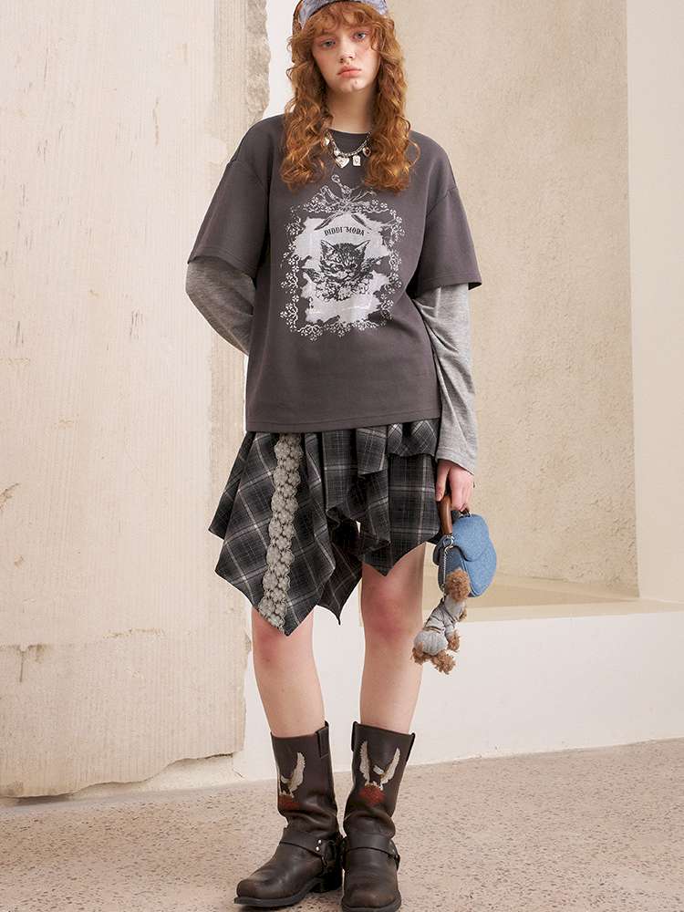 Puppy Kissing Bear Sweater Skirt【s0000015068】