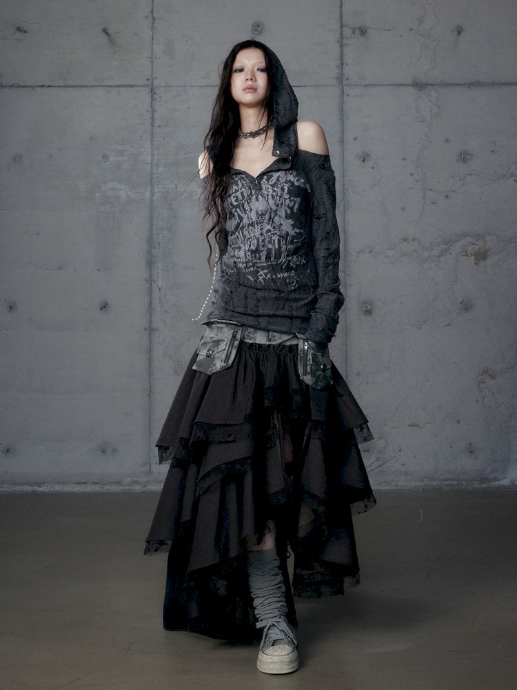 Fake Two Piece Heavy Layered Cake Skirt【s0000013476】