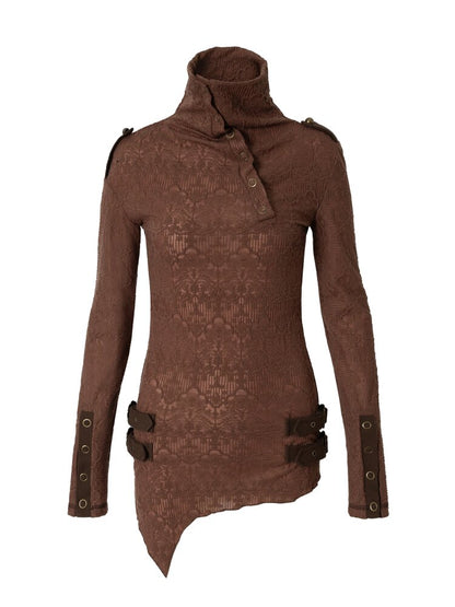 High Neck Jacquard Knit Base Top【s0000015550】