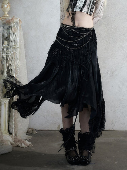 Dreamy Heiress Lace Chiffon Dress【s0000017984】