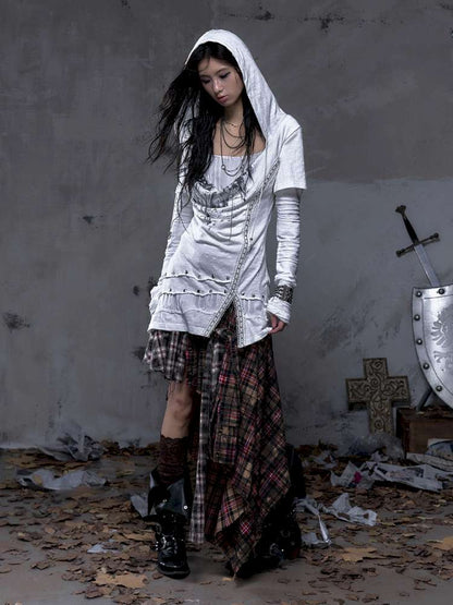 Patchwork long-sleeve layered dress【s0000014465】