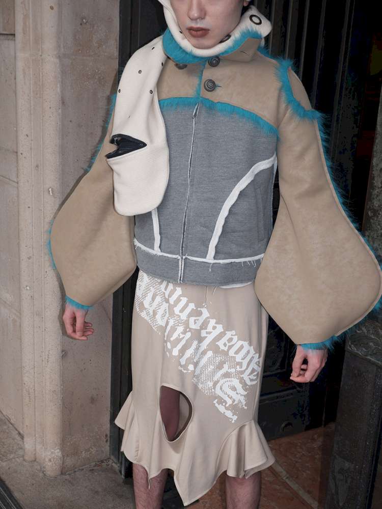 Fur Paneled Polar Fleece Coat【s0000015148】