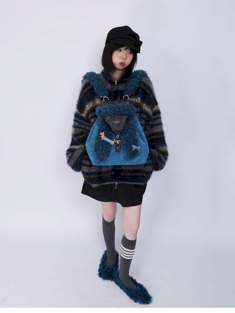 Rabbit Ears Cute Fur Crossbody School Bag【s0000014619】