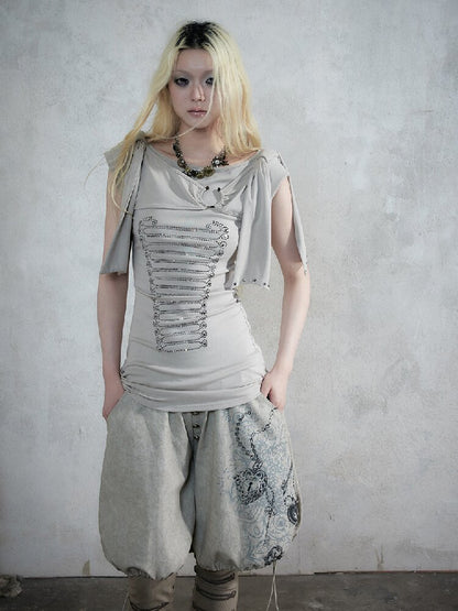 Vintage Court Knightly T-Shirt Dress【s0000017863】