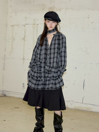 Plaid Ruffle Dress【s0000013739】